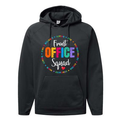 Cute School Secretary Admin Appreciation Front Office Squad Performance Fleece Hoodie