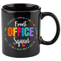 Cute School Secretary Admin Appreciation Front Office Squad 11oz C Handle Ceramic Mug