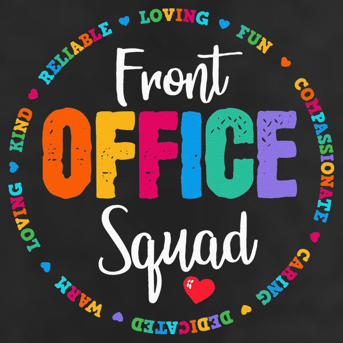Cute School Secretary Admin Appreciation Front Office Squad 11oz C Handle Ceramic Mug