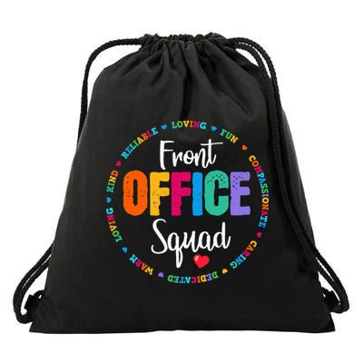 Cute School Secretary Admin Appreciation Front Office Squad Drawstring Bag