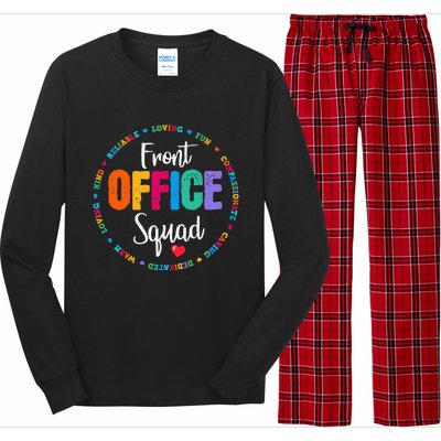 Cute School Secretary Admin Appreciation Front Office Squad Long Sleeve Pajama Set