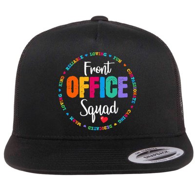 Cute School Secretary Admin Appreciation Front Office Squad Flatbill Hat