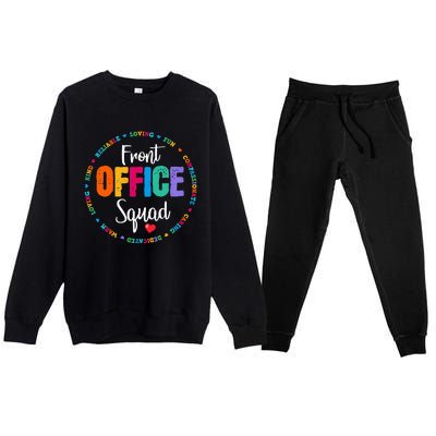 Cute School Secretary Admin Appreciation Front Office Squad Premium Crewneck Sweatsuit Set