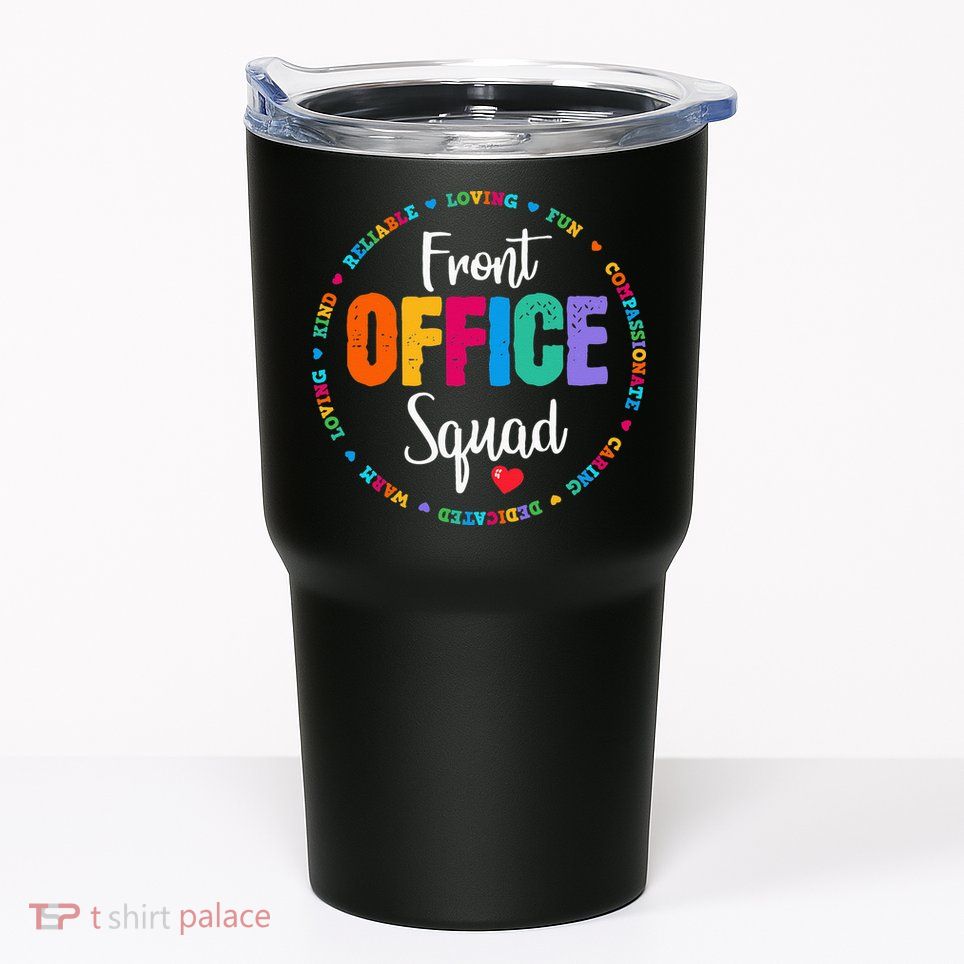 Cute School Secretary Admin Appreciation Front Office Squad Tumbler