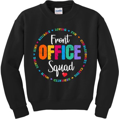 Cute School Secretary Admin Appreciation Front Office Squad Kids Sweatshirt