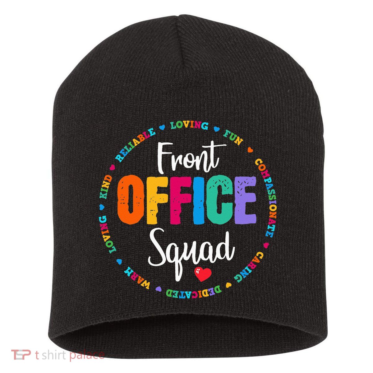 Cute School Secretary Admin Appreciation Front Office Squad Short Acrylic Beanie