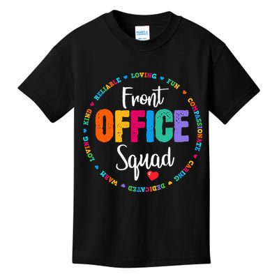 Cute School Secretary Admin Appreciation Front Office Squad Kids T-Shirt