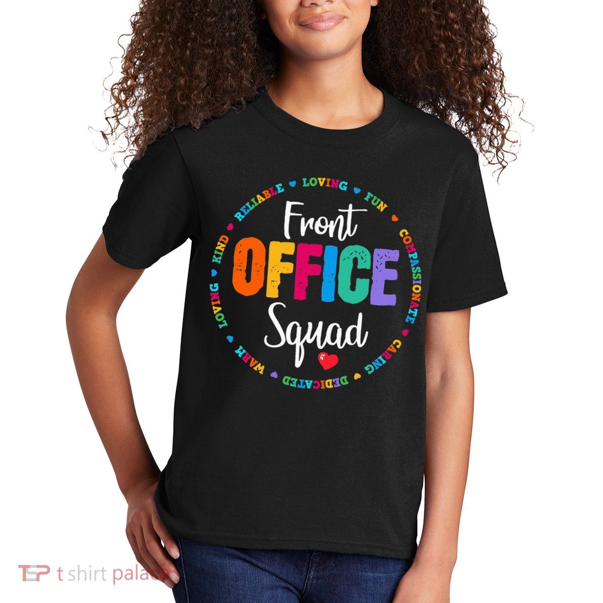 Cute School Secretary Admin Appreciation Front Office Squad Kids T-Shirt