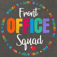 Cute School Secretary Admin Appreciation Front Office Squad Cotton Canvas Backpack