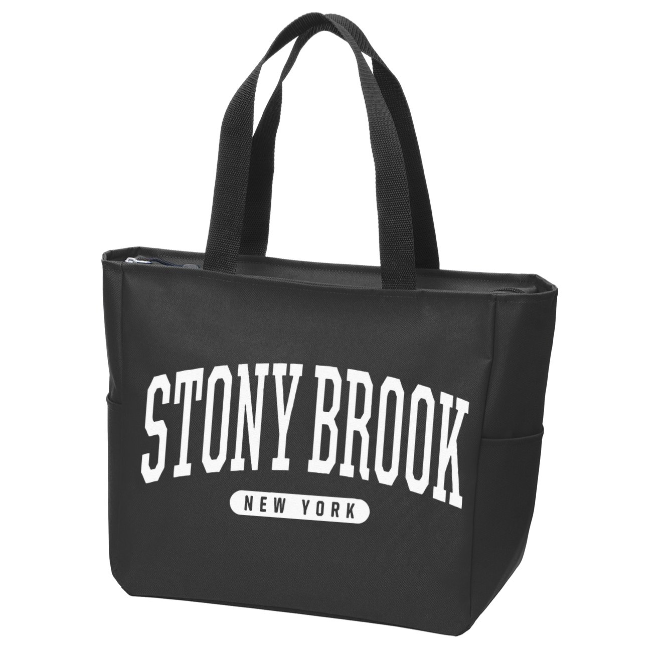 College Style Stony Brook New York Souvenir Gift Zip Tote Bag