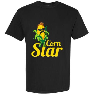 Corn Star Sunglasses Mustache Corn Garment-Dyed Heavyweight T-Shirt