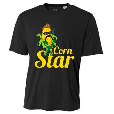 Corn Star Sunglasses Mustache Corn Cooling Performance Crew T-Shirt