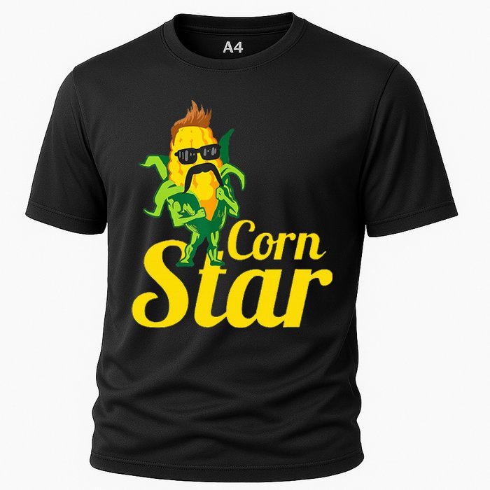 Corn Star Sunglasses Mustache Corn Cooling Performance Crew T-Shirt