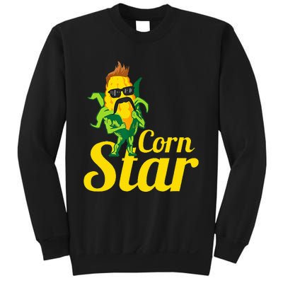 Corn Star Sunglasses Mustache Corn Sweatshirt