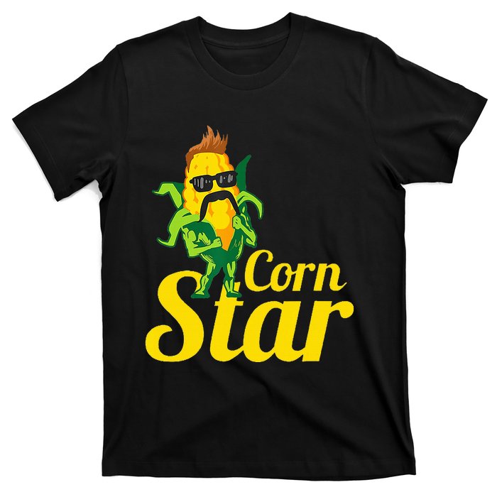 Corn Star Sunglasses Mustache Corn T-Shirt