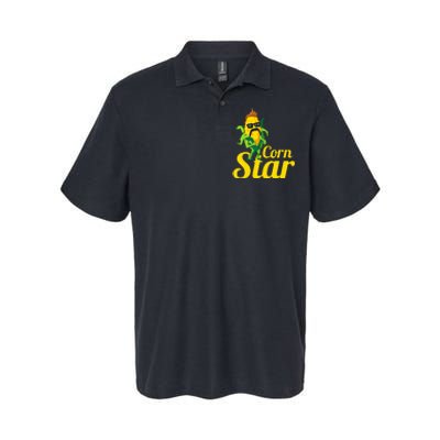 Corn Star Sunglasses Mustache Corn Softstyle Adult Sport Polo