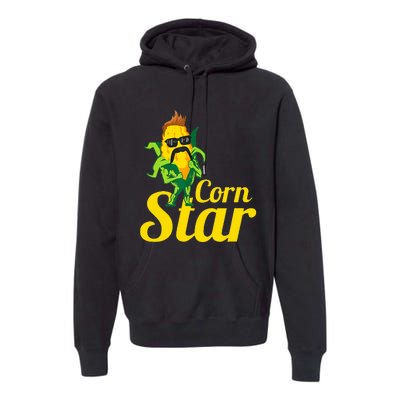 Corn Star Sunglasses Mustache Corn Premium Hoodie