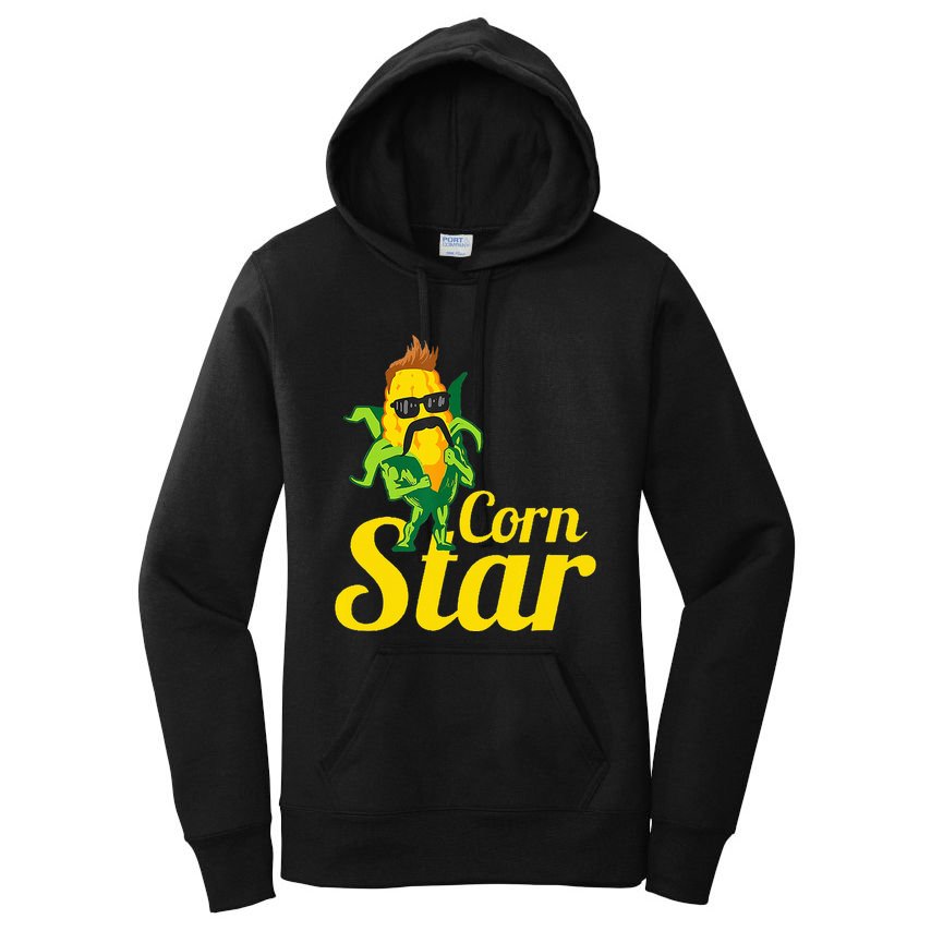 Corn Star Sunglasses Mustache Corn Women's Pullover Hoodie