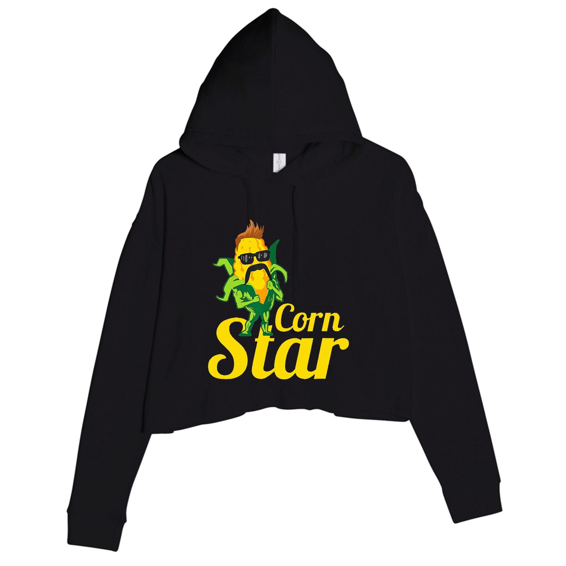 Corn Star Sunglasses Mustache Corn Crop Fleece Hoodie