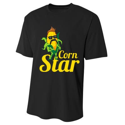 Corn Star Sunglasses Mustache Corn Performance Sprint T-Shirt