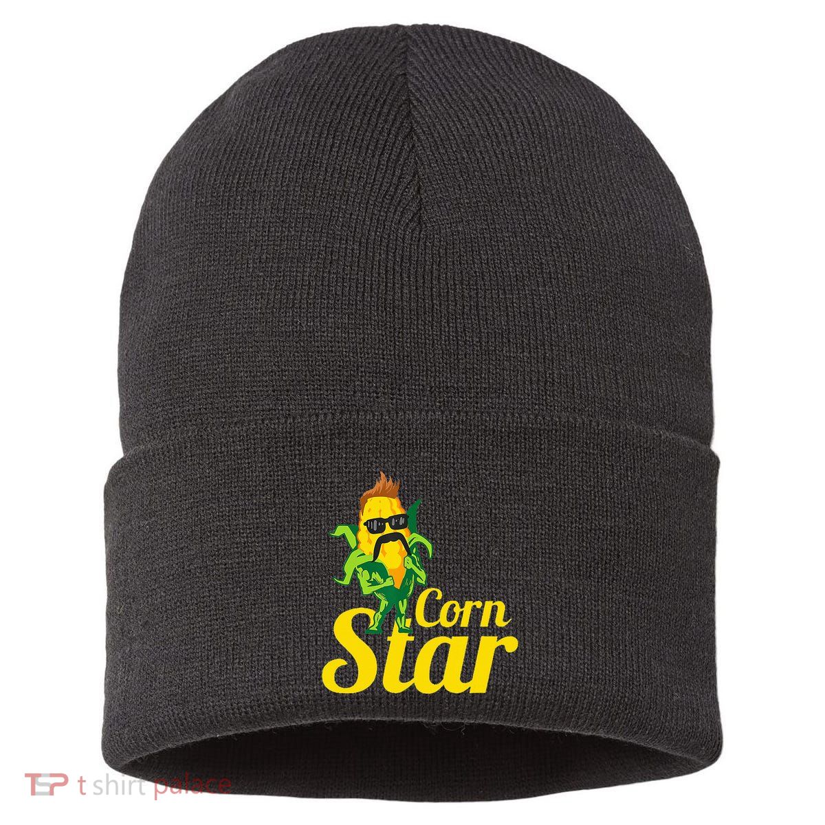 Corn Star Sunglasses Mustache Corn Sustainable Knit Beanie