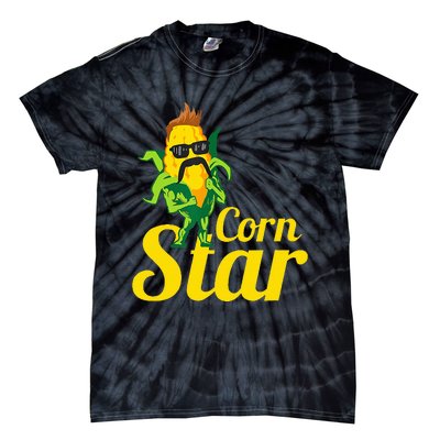 Corn Star Sunglasses Mustache Corn Tie-Dye T-Shirt