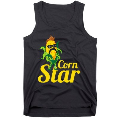 Corn Star Sunglasses Mustache Corn Tank Top