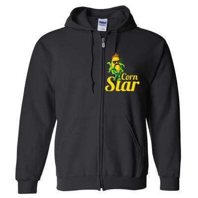 Corn Star Sunglasses Mustache Corn Full Zip Hoodie