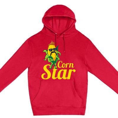 Corn Star Sunglasses Mustache Corn Premium Pullover Hoodie