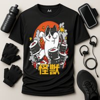Catzilla Sunset Sushi Cat Japanese Performance Shirt