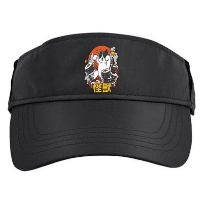 Catzilla Sunset Sushi Cat Japanese Adult Drive Performance Visor