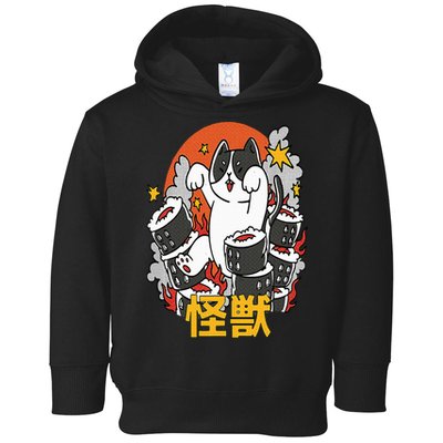 Catzilla Sunset Sushi Cat Japanese Toddler Hoodie