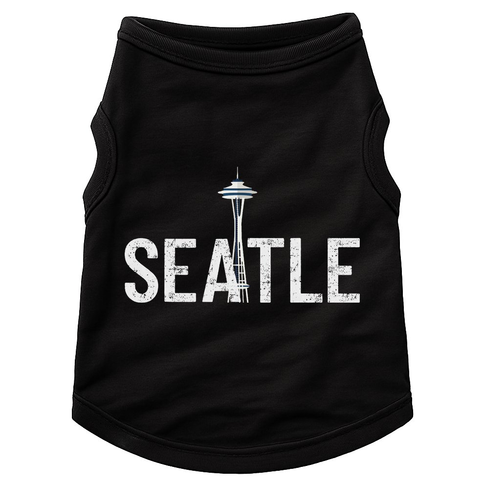 Cool Seattle Space Needle Souvenir Usa Washington Gift Doggie Tank