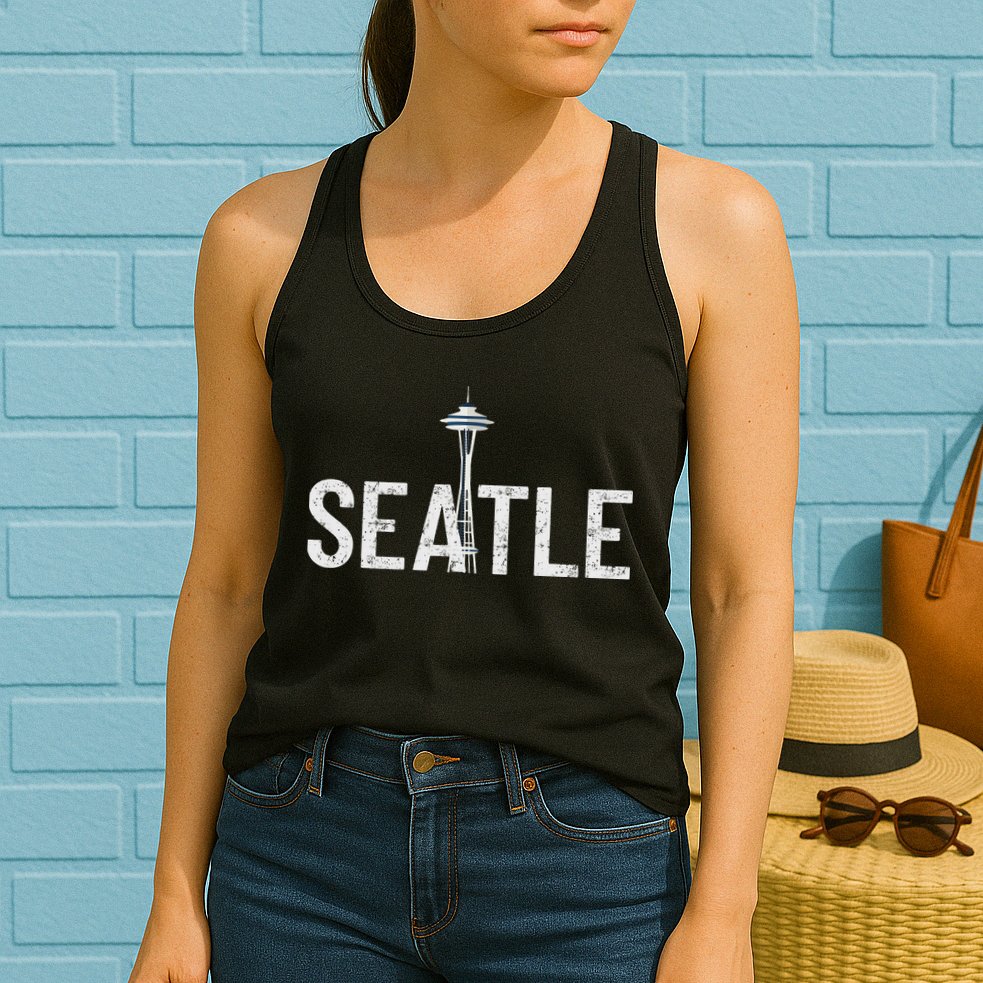 Cool Seattle Space Needle Souvenir Usa Washington Gift Womens Tank Top