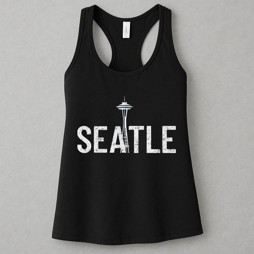 Cool Seattle Space Needle Souvenir Usa Washington Gift Womens Tank Top