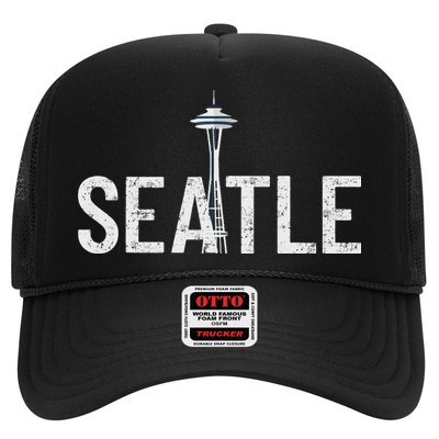 Cool Seattle Space Needle Souvenir Usa Washington Gift Trucker Hat