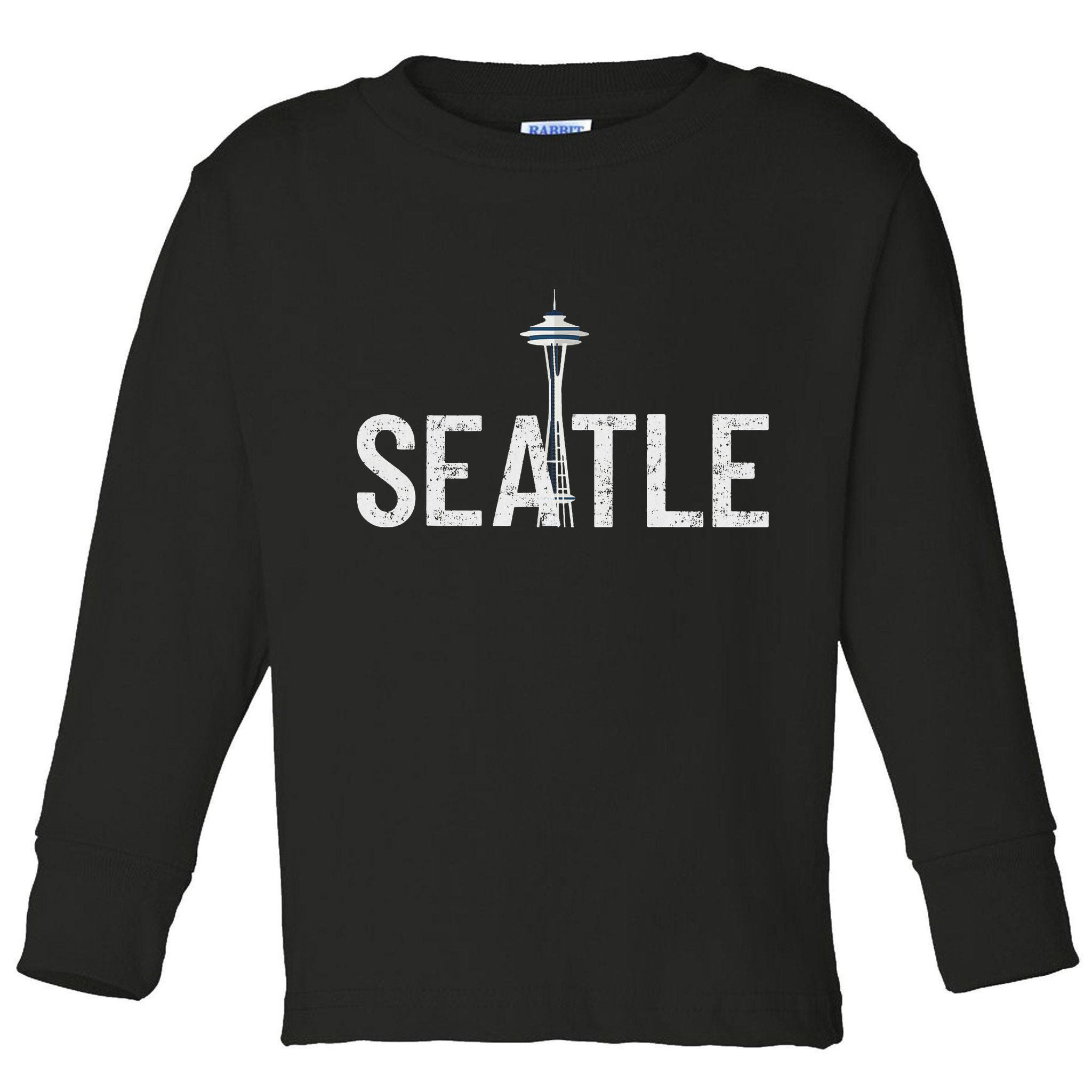 Cool Seattle Space Needle Souvenir Usa Washington Gift Toddler Long Sleeve Shirt