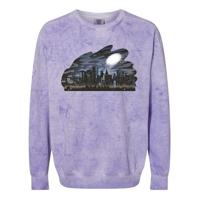 City Skyline Searchlight Colorblast Crewneck Sweatshirt