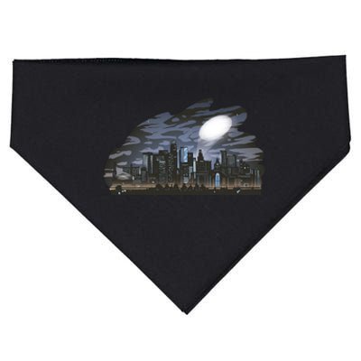 City Skyline Searchlight USA-Made Doggie Bandana