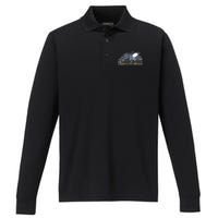 City Skyline Searchlight Performance Long Sleeve Polo