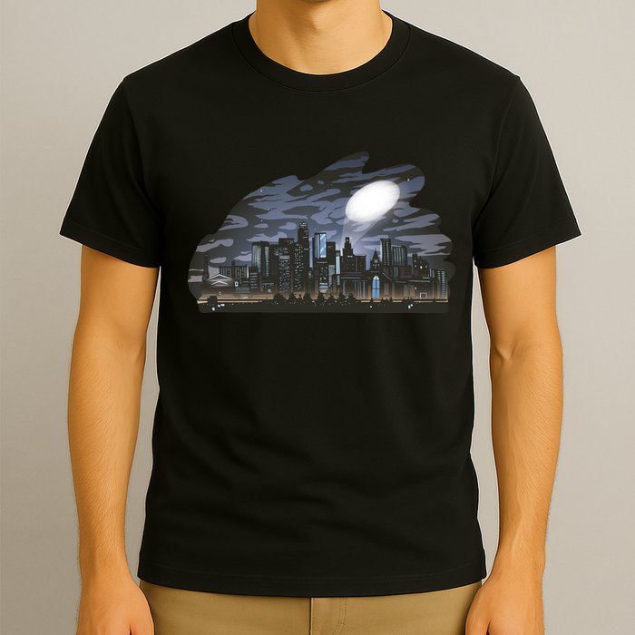 City Skyline Searchlight T-Shirt