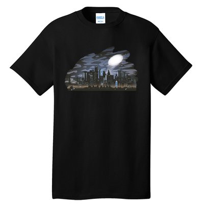 City Skyline Searchlight Tall T-Shirt