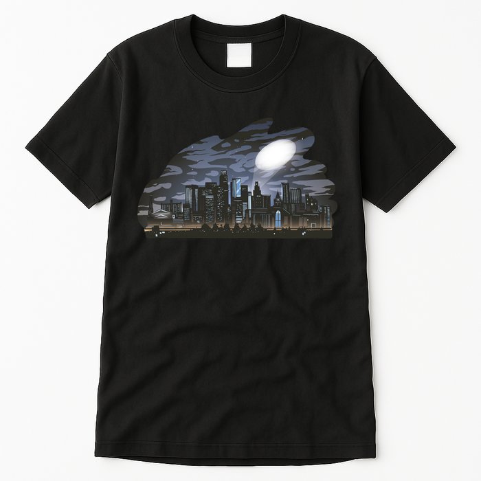 City Skyline Searchlight Tall T-Shirt