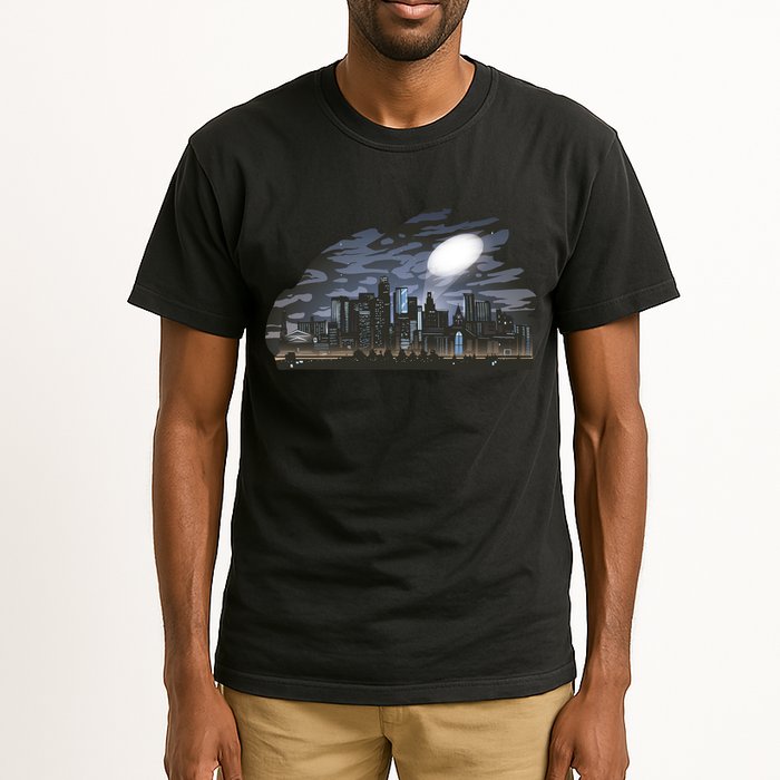City Skyline Searchlight Tall T-Shirt