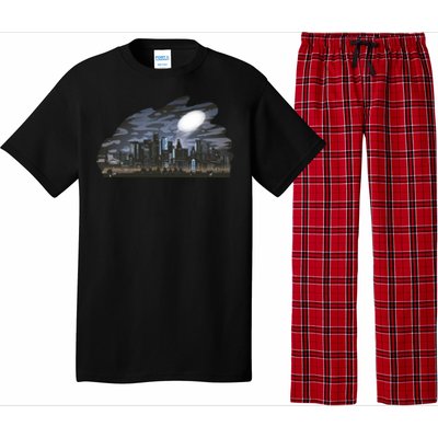 City Skyline Searchlight Pajama Set