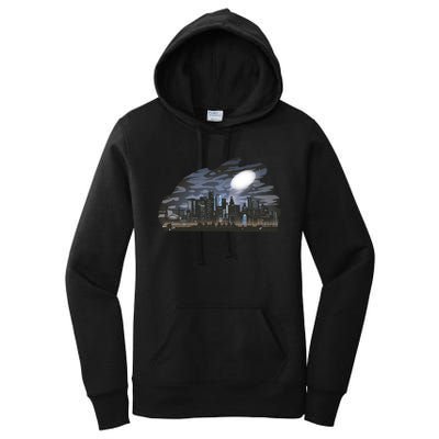 City Skyline Searchlight Women's Pullover Hoodie