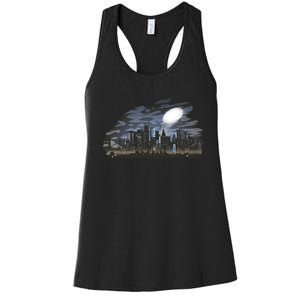 City Skyline Searchlight Women's Racerback Tank