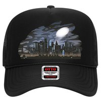 City Skyline Searchlight Trucker Hat