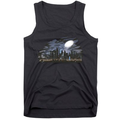 City Skyline Searchlight Tank Top