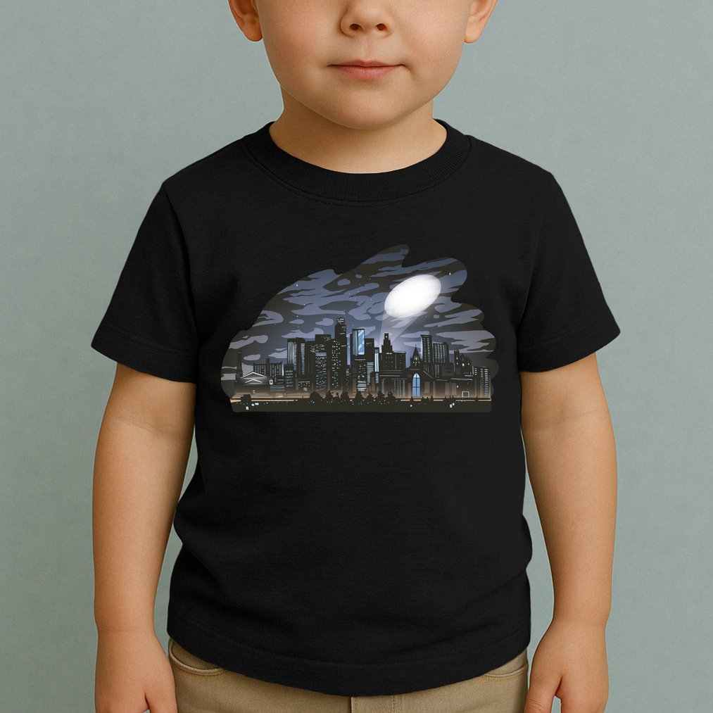 City Skyline Searchlight Toddler T-Shirt
